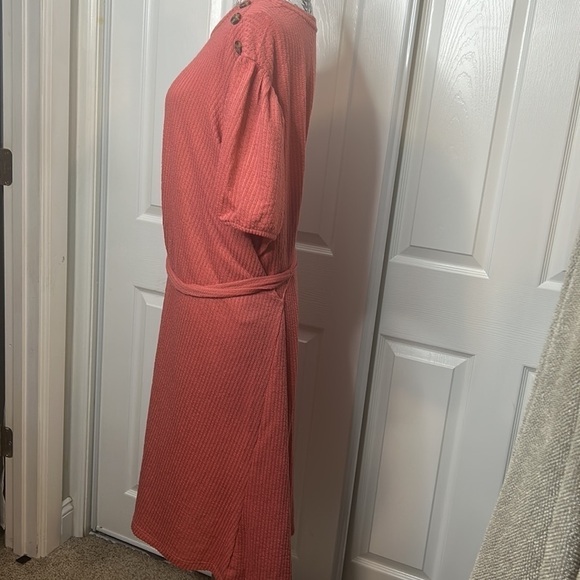 LC Lauren Conard Peach Striped Dress Tie 3X - Picture 4 of 7